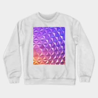 Low Poly Spaceship Earth (Sunset) Crewneck Sweatshirt